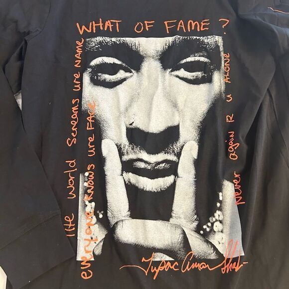 NWT Mens Tupac Shakur black long sleeve - Picture 2 of 4